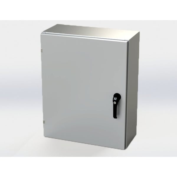 1/4 Turn Latch, 3 Point Latch with Padlock/Keylock Handle Electrical Enclosures, 30 in H, 10 in D